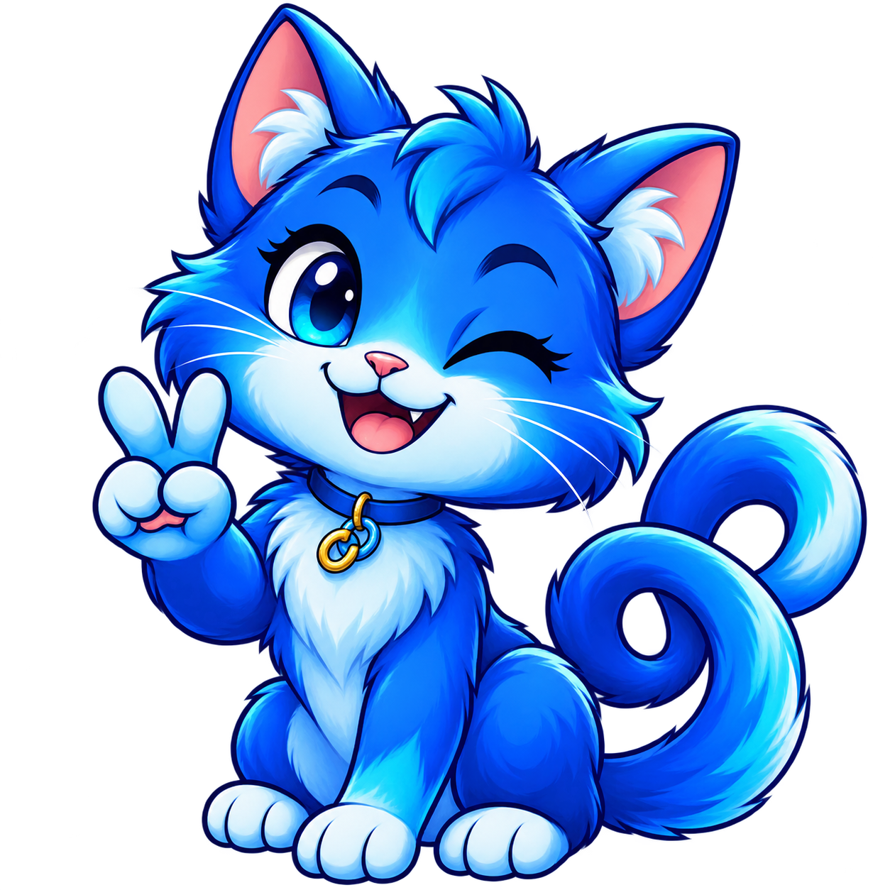 ShareCat, the generous blue cat